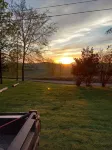 Rustic log cabin in the woods with great sunset views