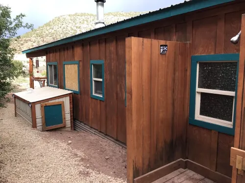 Rustic Bunkhouse with canyon views.