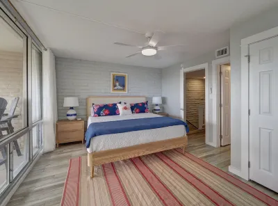Beautiful view of the beach from the balcony, newly remodeled with new furniture