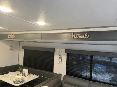 Enjoy an unforgettable vacations in this beautiful brand new RV .