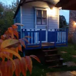 Cozy Little Blue Caravan in Scy Belgique Hotels in Hamois