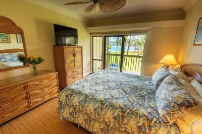Trade Wind Breeze, Wailua Bay View 2br 2ba Sleeps 2-6. Guest Room  2 Twins/King