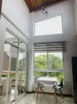Modern apartment with 18 feet ceilings and private terrace with view to a park