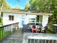 Lakeside Cottage with Boat BBQ Firepit Swimming Pet Friendly for 6 Family Escape
