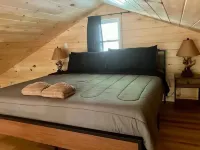 Hillside Hideaway! NEW hot tub! Family sized loft cabin, RRG, Pets welcome.