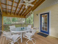 A beautiful house nestled in Saint Marks a block from the water . Quiet and cozy