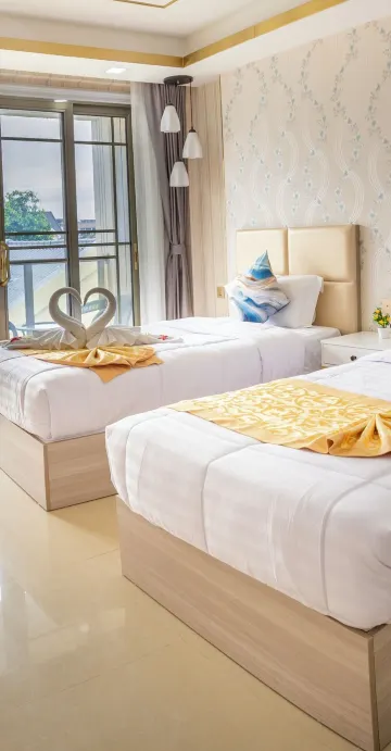 ห้องสุพีเรียร์เตียงแฝดพร้อมวิวลานภายใน