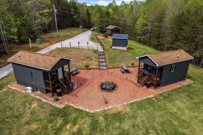 The Fire Cabin sets in the heart of the beautiful Moravian Falls Hotels near Cook's Sports