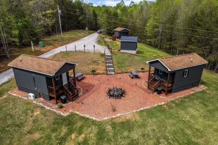 The Fire Cabin sets in the heart of the beautiful Moravian Falls