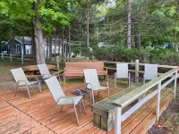 Scenic Wooded Lot with Cozy Fireplace and Fire Pit - Charming Escape