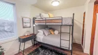 Downtown Studio apartment with queen sized bunk beds.