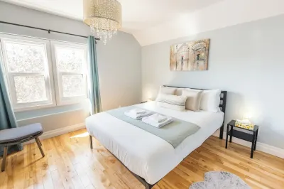 5 min to Agawa Train | Cozy Oasis w/Firepit & Deck Hotels near Farmer Lake and Hiawatha Highlands Flow Trails Trailhead