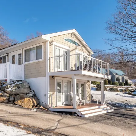 Steps to Beach: Lake-view Laconia Getaway!