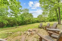 Branson Tiny Home on 52 Acres w/ Private Stocked Pond 1/4 mile hike from home!