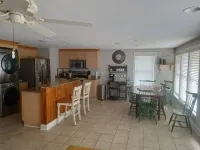 Cozy beach house two blocks from the beach with sunsets over the sound.