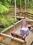 Cozy cabin sitting directly on multiple creeks for the most relaxing stay.