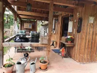 lovingly furnished cottage with terrace in the countryside