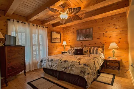 Relaxing 'Riverdance' Log Cabin  is 2.7 miles from Tryon Equestrian Resort