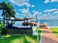 Waterfront House with Heated Pool, Jacuzzi & Private Dock