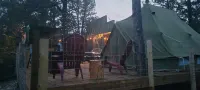 Eagle's Nest Cabin / Sibley4 Tent combo @EvansCliff hot tub canyon views