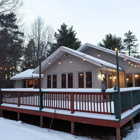 3 bedroom/2 bath house in St. Germain. Heated garage-backs to snowmobile trail!