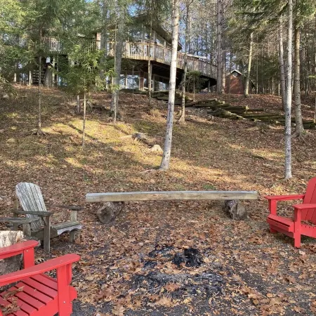Lake side cottage w- sand beach. 13 acres-forest, steams & waterfalls to explore
