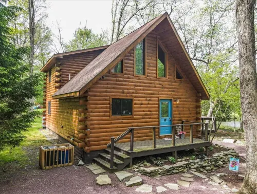 Log Home on Water- a True Pocono Mountains Gem!!