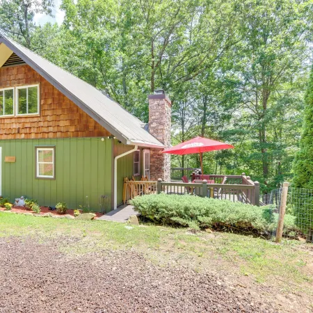 Pet-Friendly Murphy Home Grilling Deck and Fire Pit