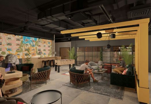 Moxy Belfast City의 트렌디한 라운지 바