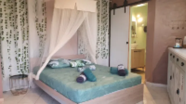 Les ti kaz a papé gîte luna with its small private pool and close to plage Leroux Hotel a 