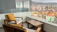Hermoso depto de 1D terraza y vista mar - Homestays