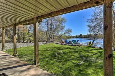 Lakefront Luxury Escape! Hot Tub  Fire Pit Fireplaces Billiard Private Dock Hotels near Mountain Vaporz