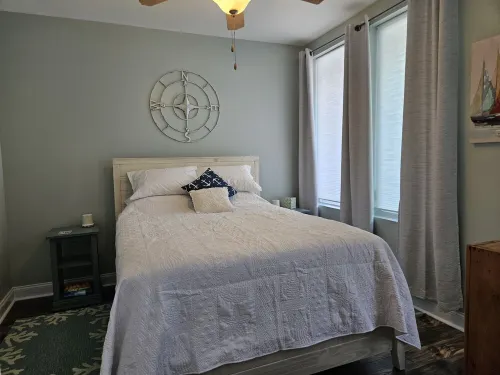 Water view condo overlooking Marina, with private deck