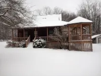 Log Cabin in Farm Country Setting