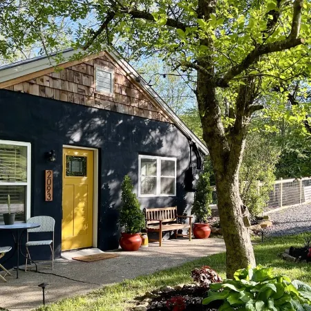 Creekside Cottage w/ Hot Tub near Asheville, Pet-Friendly