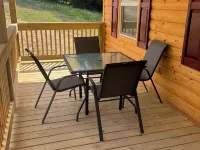 Cozy 2-bedroom cabin with WiFi, AC in delightful Rock. 2 minutes from trails.