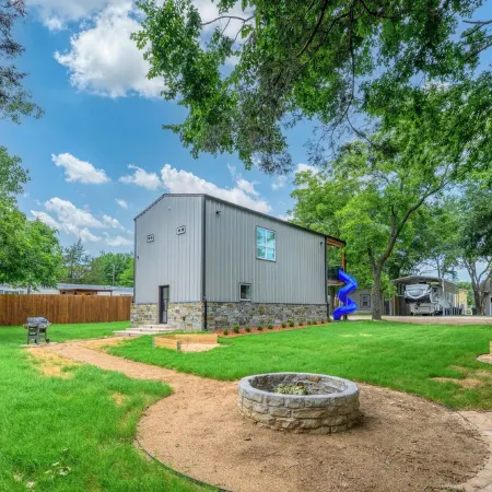 The BLUE SLIDE BUNGALOW on Lake Texoma sleeps up to 8. Relax in luxury.