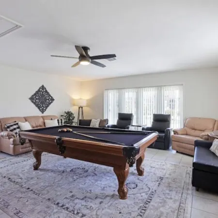 5-Min Walk to Beach! Spacious Family Home with Heated Pool & Billiards Table