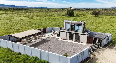 House of Gemini is a secluded property in the center of Valle de Guadalupe