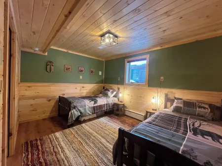 Modern Treetop Log Cabin in the Heart of Schroon Lake