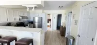 Beach, ocean front condo 6 guests , 2 br, queen sofa bed,  p.u. crib.