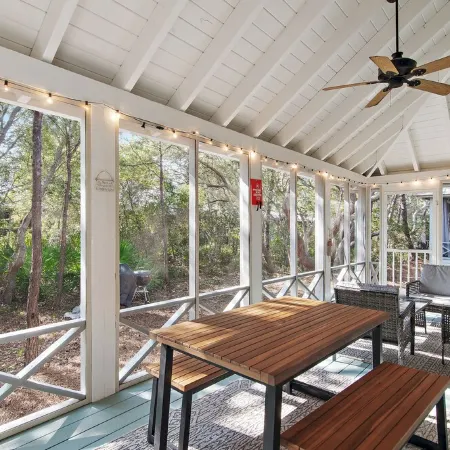 30A Beach Bungalow in Inlet: Steps from Sea, Pool with Golf Cart & Cruiser Bikes