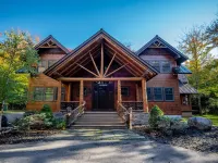 New Large Adirondack Lodge with Pond Waterfront and A/C Hotels in Webb