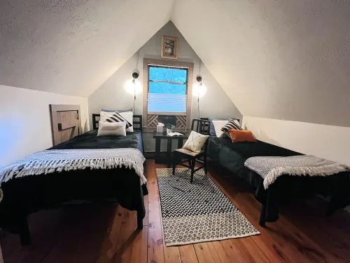 Modern amenities in a rustic landscape