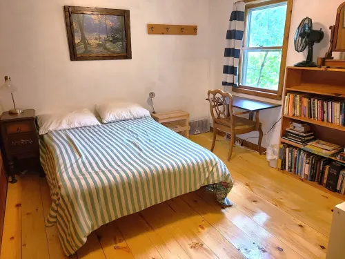 Chalet-7 Min to Ski Stratton-Woodstove-Firepit-Brook on Property-Views-Dogs OK Hotels in Jamaica