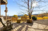 Lux Hot Tub, Outdoor Movie Screen, Pond, and Fire Pit
