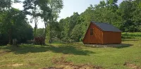 Waterfront Glamping Cabin On Private Blue Water Mountain Top Lake