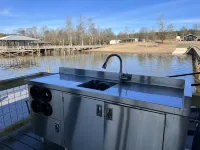 Super clean Waterfront home with private boat launch and fishing pier on site.