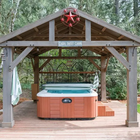 Cozy and Dog Friendly Retreat by Relaxing Creek & Hot Tub by Lake Cushman