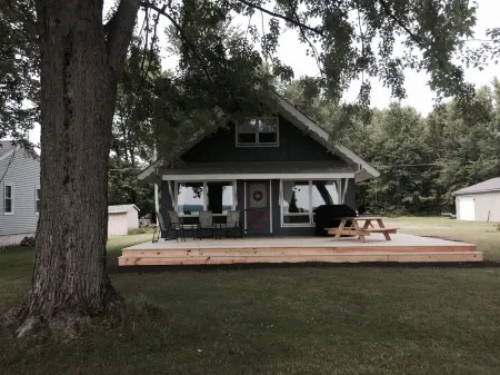 Enjoy a 4-bedroom vacation home with 75 feet of lake frontage on Chautauqua Lake